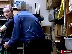Shoplifter gets her hairless cootchie boinked