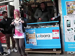 Nubile bombshell pissing in her pants outdoors