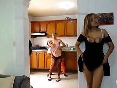 Cougar and Girlfriend Double Joy