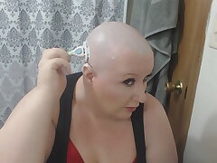Fabulous Mature  Submissive Camgirl TheSweetSav Shaving Her Head Smooth