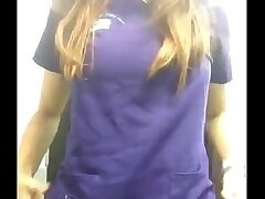 Nurse in toilette at work so mega-slut