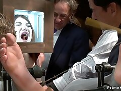 Blonde and red-haired anal boned in public