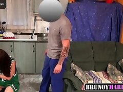 Real flick spy cam super-hot lady and plumber in palace