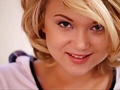 Puny school teenager fucks her way to internal ejaculation