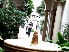 Public Ash-blonde Cindy Sun with big mammories enjoys ass fucking intercourse