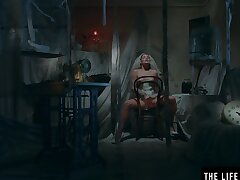 Pulling up her tattered wedding dress and kneading her wet cunt