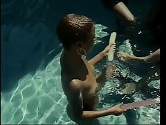 A pool party turns into a gonzo fuck orgy