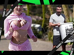 Nice College Gals Agree To Bang Their Horny Stepbrothers In Molten Foursome For New Clothes