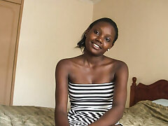 Innocent African School Woman Drilled First Time On Tape