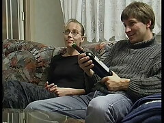 Youthful Duo in the 90s torn up on the Sofa