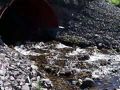 Teen redhead girl dreamed hook-up and creampie in outdoors!