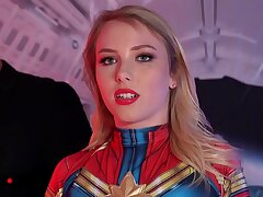 First-timer Boxxx - Dixie Lynn is a Teenie Captain Marvel