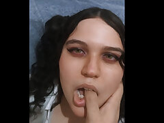 Tutor penetrates the face of his fave student. Submisse school girl.
