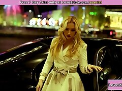Authoritative businesswoman facesits prostitute