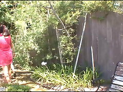 Cougar Mature Girl-girl Sex Episode with wonderful 21yo crimson head dame