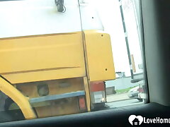 Toying with my vagina while driving around