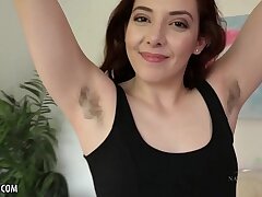Ember Stone rubs her fur covered groin for you