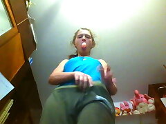 View from below camera on flo screw my fur covered vulva dildo good size and real orgasm on flo full bush vulva screw my vulva s