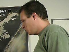 Redhead teen gets her face creamed - 90's retro tear up