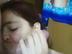 The very first blowjob with a camera