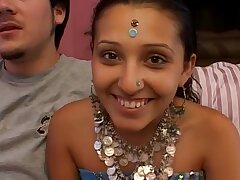 Jummy indian gf chooses 3 way pummeling with strangers