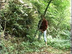 Girl gets arch over and plowed firm and quick in her pussy
