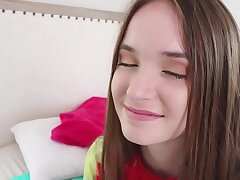 Uber-cute Dark-haired Stepsis (Hazel Moore) Drains Off Her Thick Fuckpole Bro