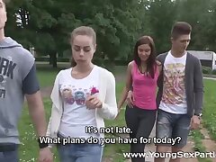 Young Romp Parties - Teenagers Rita Milan, Foxy having a home fucking party