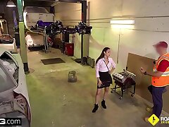 Roadside - Alexandra pays her tow bill with a sucky-sucky & sex