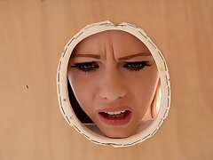 Rubdown therapist predominates Ginger-haired Ella Hughes by smacking her really hard