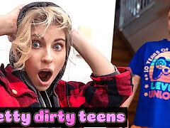 DEVIANTE - What the fuck dude, you're a girl?! School teenage finds out his hottest acquaintance has a muff and pert all-natural funbags