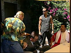 Mafia boss orders damsel to gargle off the boys