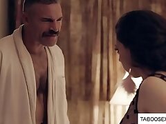 step Mummy see dad cuming on stepdaughter