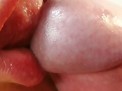 Luxury Close-Up blowjob! Jizz in mouth.
