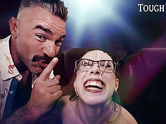 TOUGHLOVEX Big-titted brown-haired Jackie Hoff gets rode in the vid theater