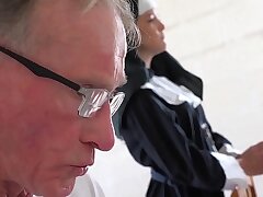 Wondrous youthfull nun has fuck-fest for the very first time with a granddad in the confessional
