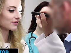 Freak Therapist - Redhead Nurse Helps Jumpy Patient Kyler Quinn Relax And Prepare For Doctor's Exam
