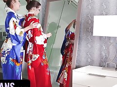 Little Asians - Glorious Chinese In Kimono Christy Enjoy Instructs Unexperienced Babe Alex De La Flor