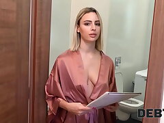 DEBT4k. Debt collector violates into the mansion and fucks the blonde charmer
