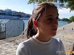 Virginal Anita wants to have her FIRST THREESOME with 2 youthful dudes!