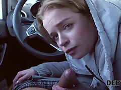 DEBT4k. Twenty-one-year old barmaid pussy-fucked by the debt collector