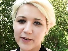 Pawg blonde Celia having a gangbang
