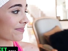 TeamSkeet - Busty Petite Teenie Gets Her Undies Torn And Taut Cooter Poked By Stepbro's Huge Cock