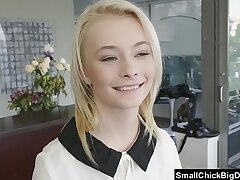 Skinny Blond Legal Teenager Fucked and Cum Glazed