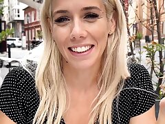 Puny platinum-blonde Nesty loves to shag massive fuck-sticks