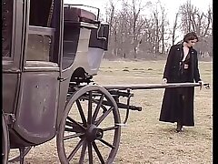 Elegant woman caught tugging her puss and nailed by jogger