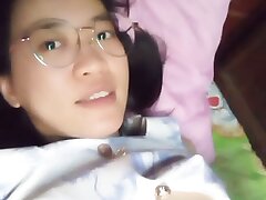 Chinese damsel stay alone at home 311