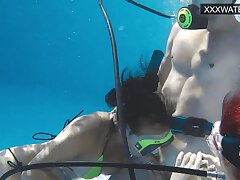 Gonzo swimming pool pummeling big man-meat with Polina