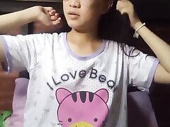 Chinese cute girl horny at home 339