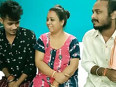 Hot Cougar Aunty shared! Hindi latest Hardcore threesome sex